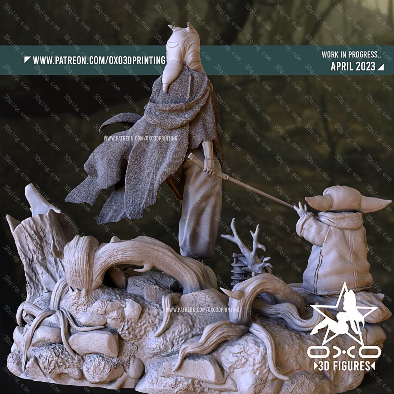 图片[4]-星球大战-阿索卡・塔诺-古古-Ahsoka and Grogu from-3D青柠