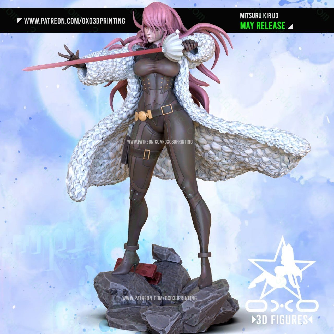 图片[2]-女神异闻录3-桐条美鹤-Mitsuru_Kirijo-3D青柠