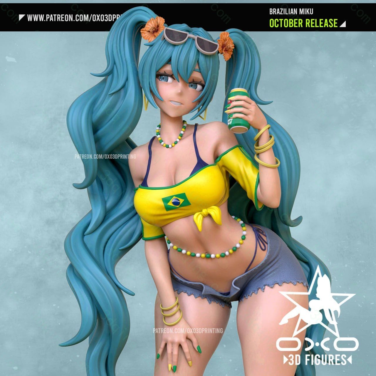 图片[2]-初音未来-Brazilian_Miku-3D青柠