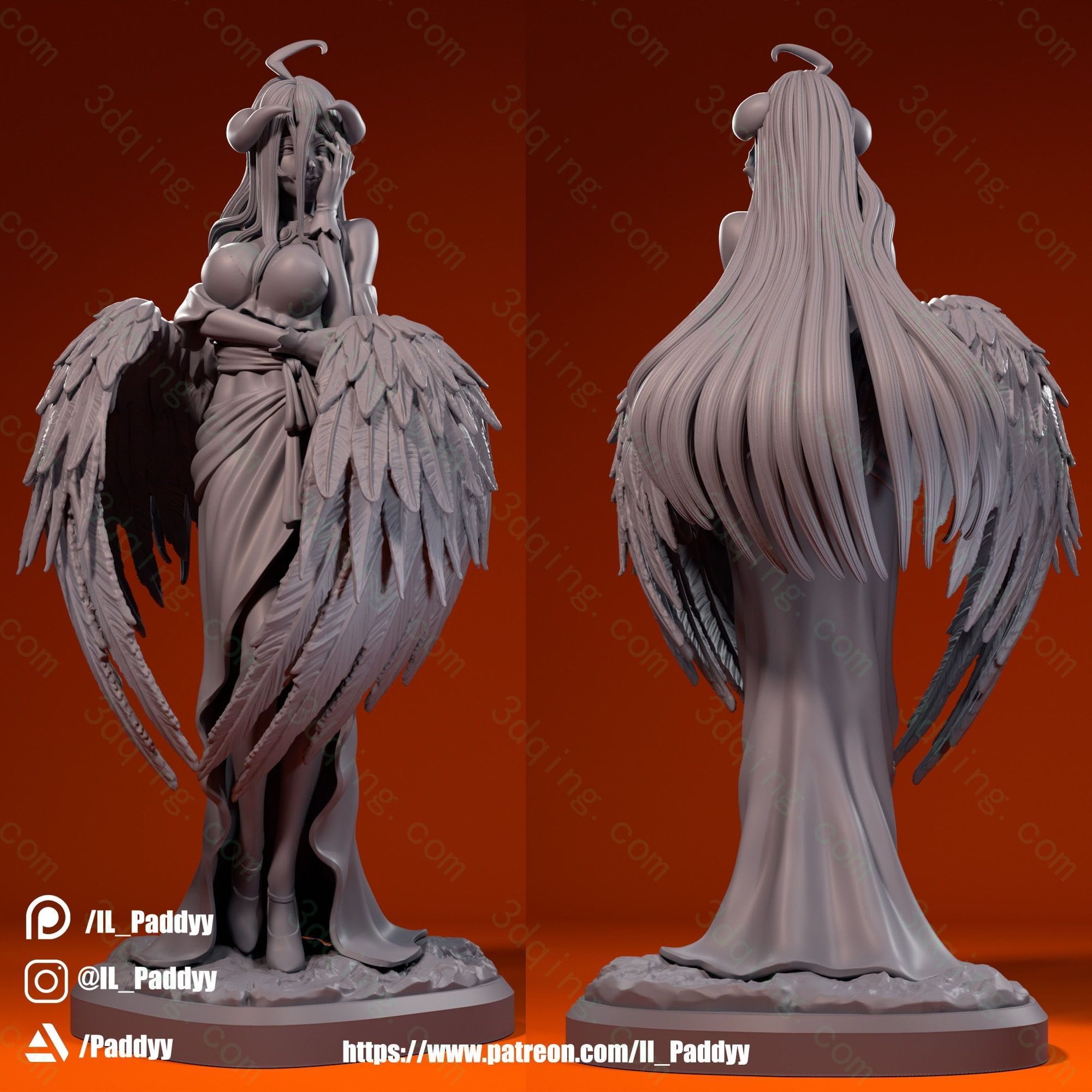 图片[3]-Overlord-雅儿贝德-Albedo-3D青柠