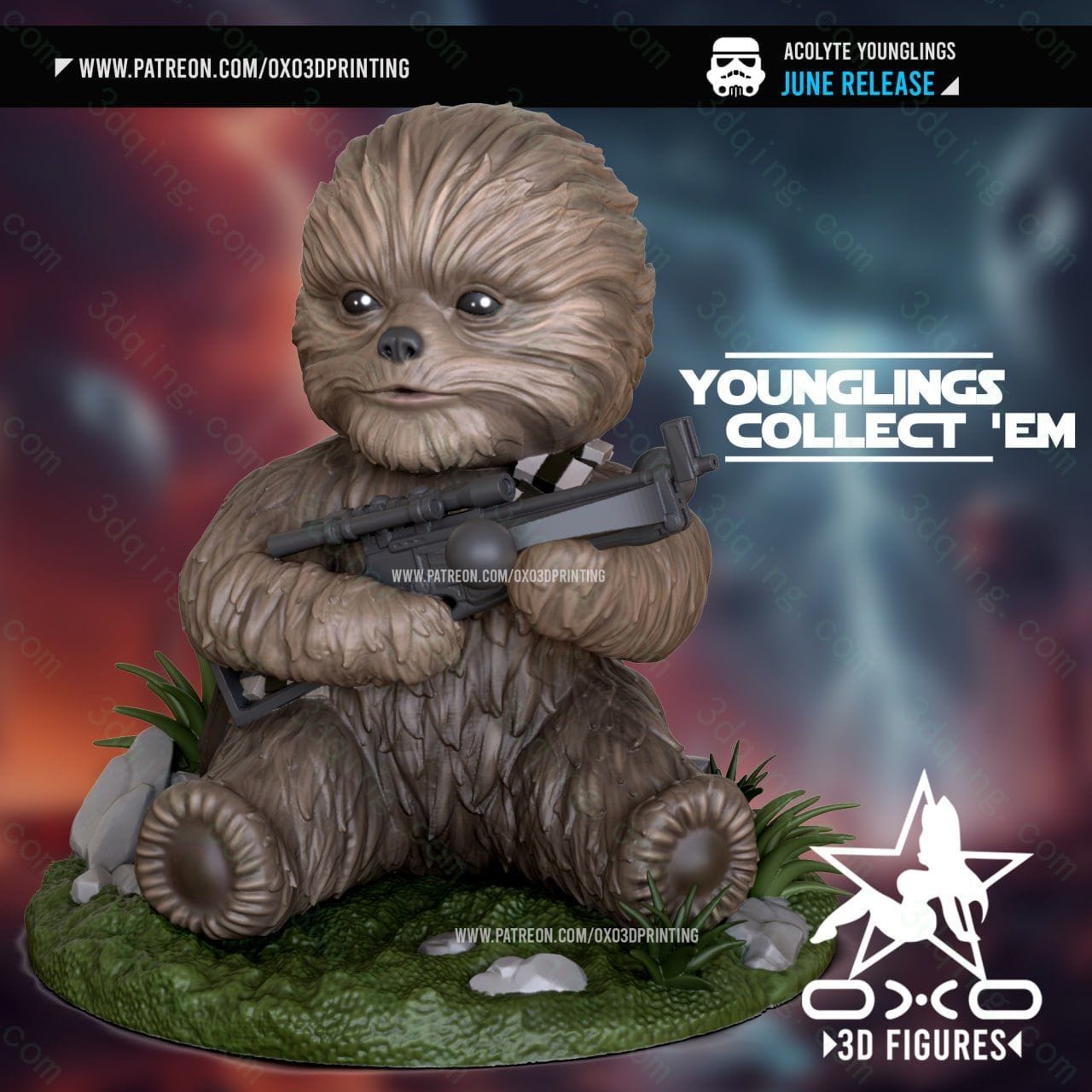 图片[2]-星球大战-丘巴卡-chewbacca-3D青柠