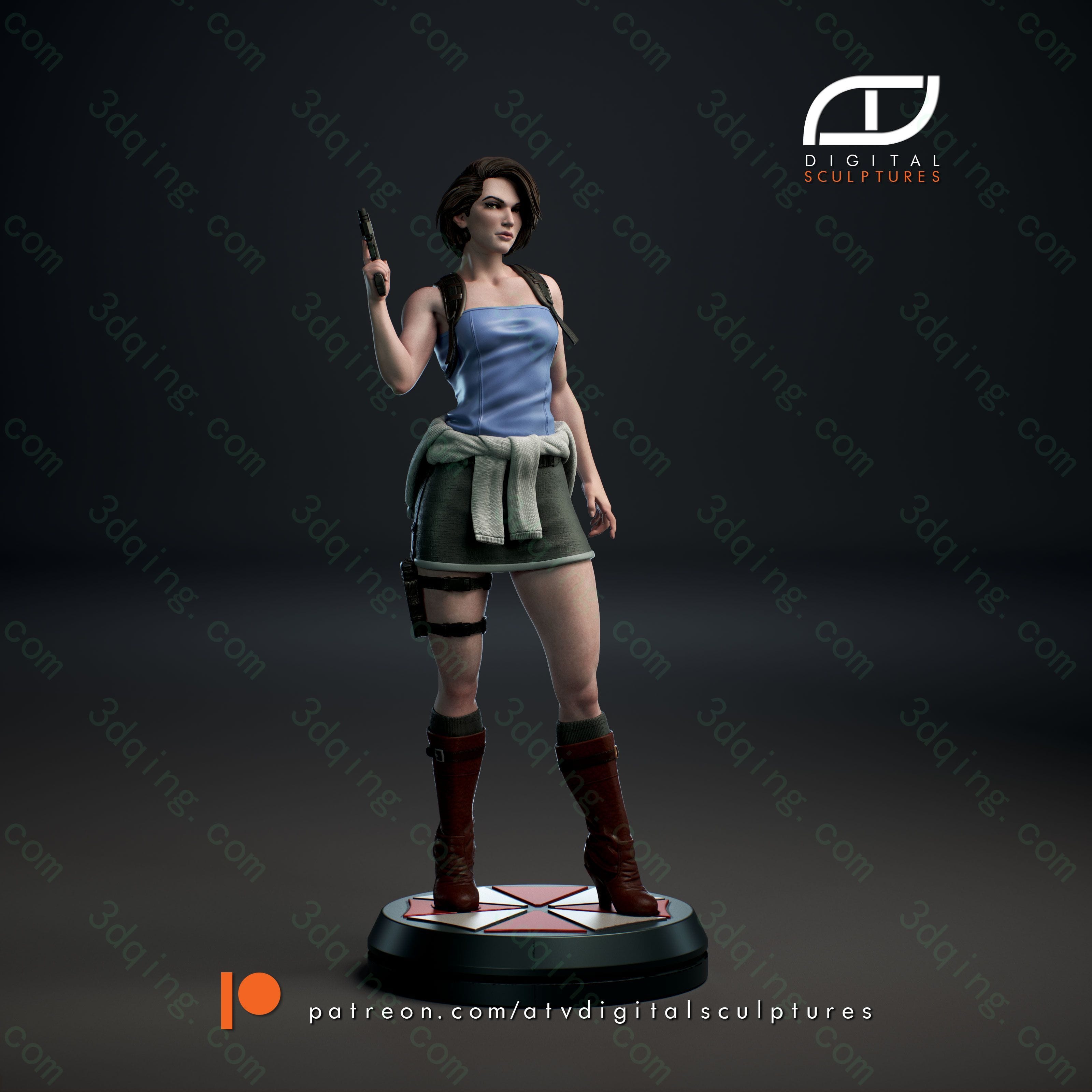 图片[2]-生化危机-吉尔·瓦伦蒂安-Jill_Valentine-3D青柠