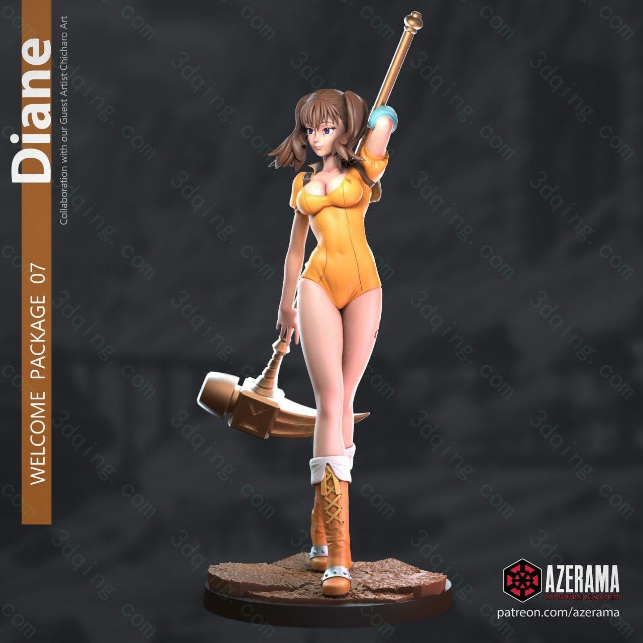 七大罪-黛安-Azerama – Diane Seven Deadly Sins-3D青柠