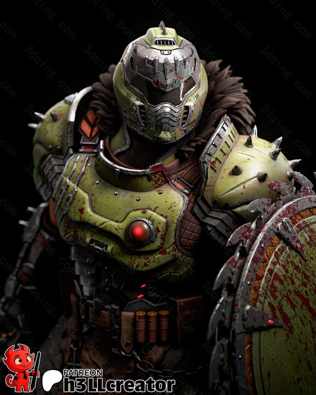 毁灭战士-H3llcreator Doomguy-3D青柠