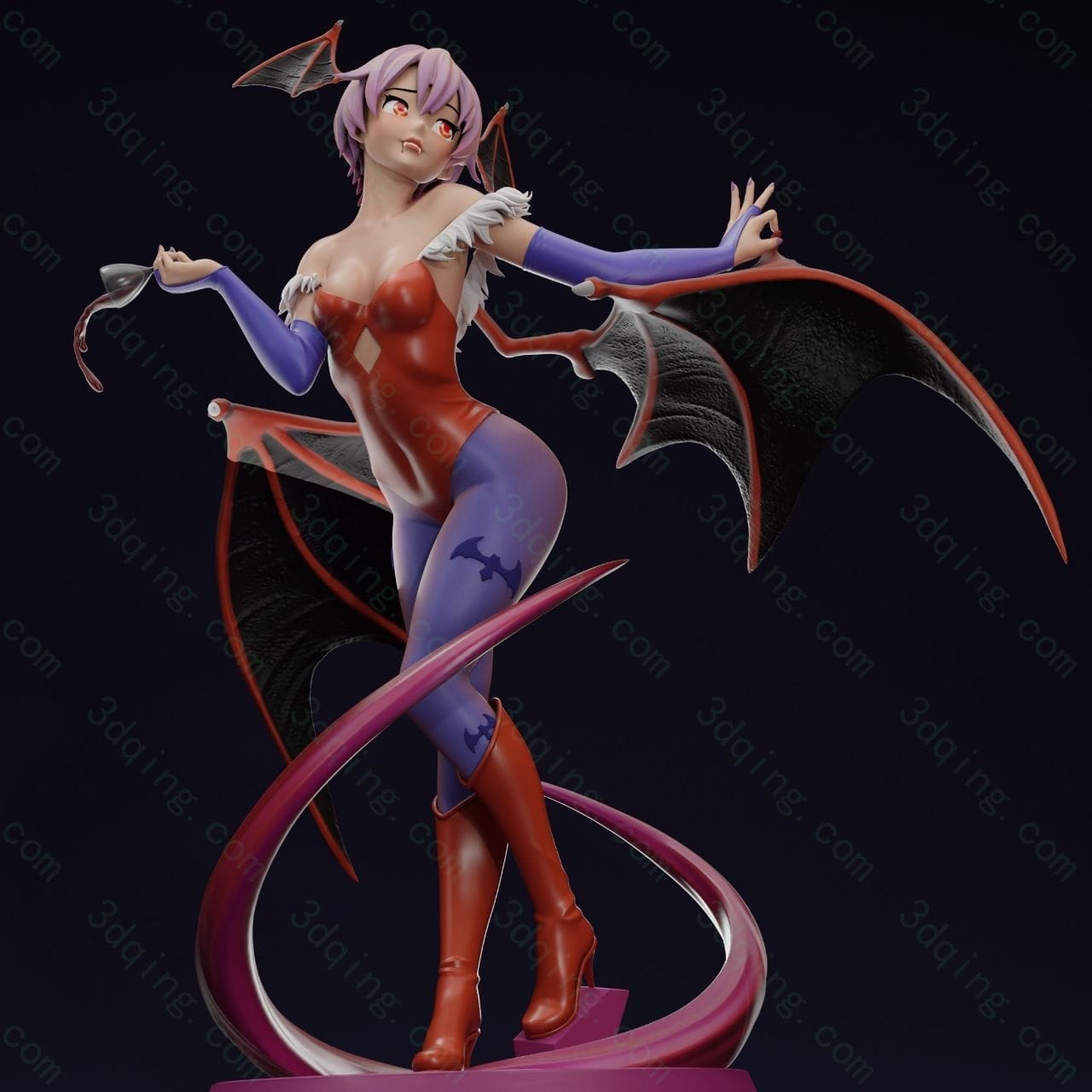 恶魔战士-魅魔-Lilith Dark Stalker-3D青柠