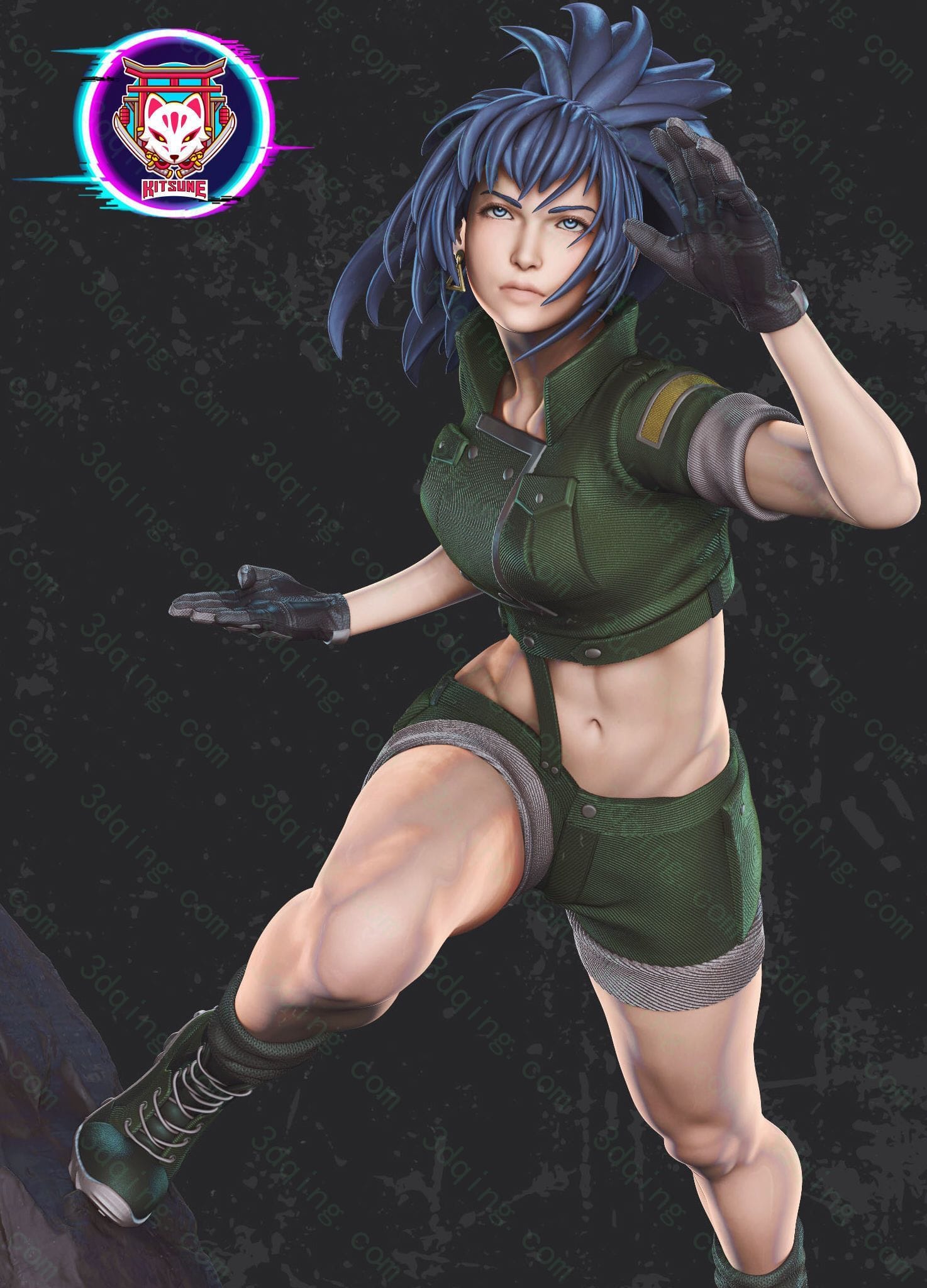 拳皇-莉安娜·哈迪兰-leona the king of fighters-3D青柠