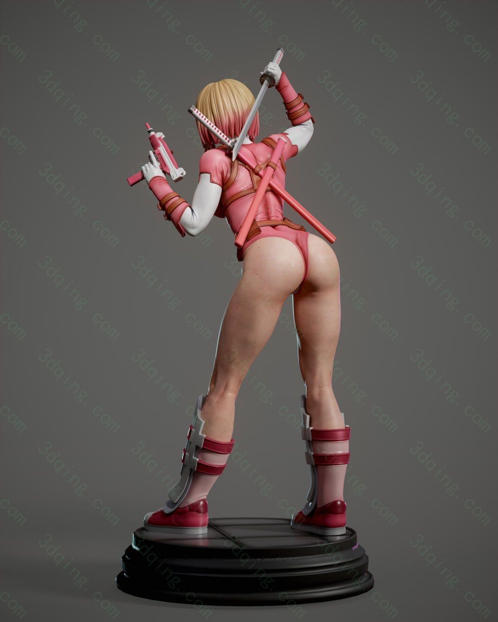 漫威-格温·普尔-Gwenpool-3D青柠