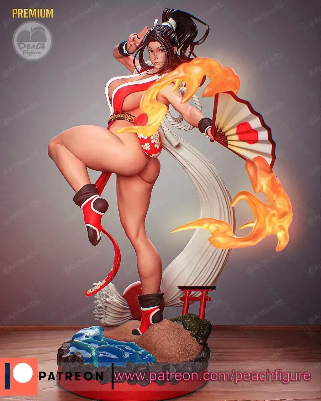 拳皇-不知火舞 – King of Fighters – Mai Shiranui-3D青柠