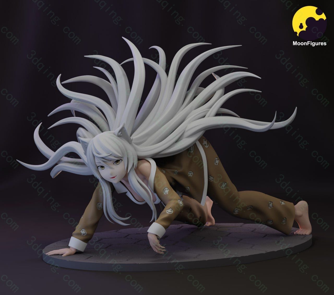 物语系列-羽川翼-Monogatari – Neko Hanekawa-3D青柠