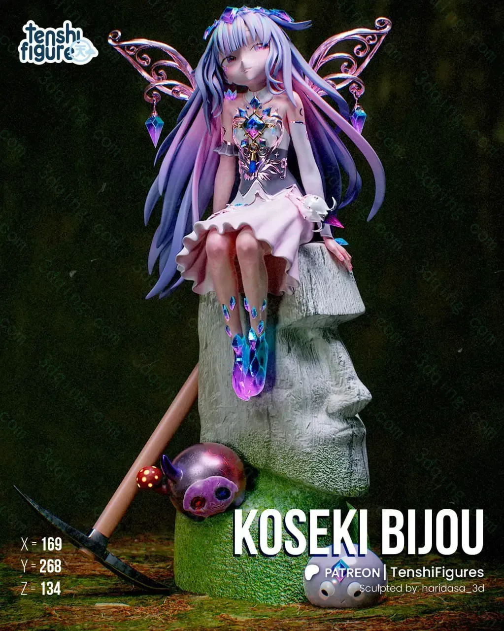 虚拟主播-古石碧珠-Vtuber – Koseki Bijou-3D青柠