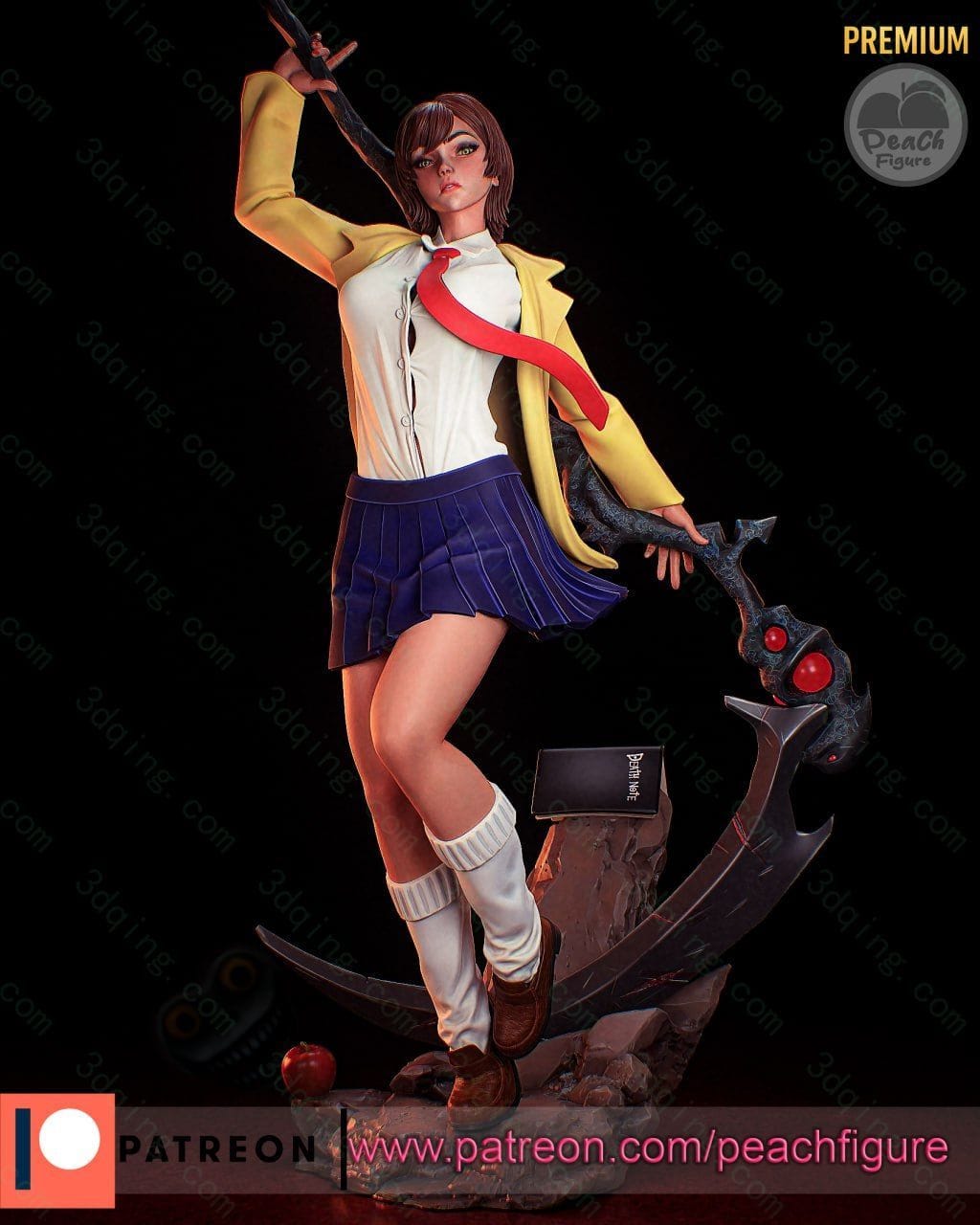 死亡笔记-女版夜神月-Death Note – Light Yagami Female-3D青柠