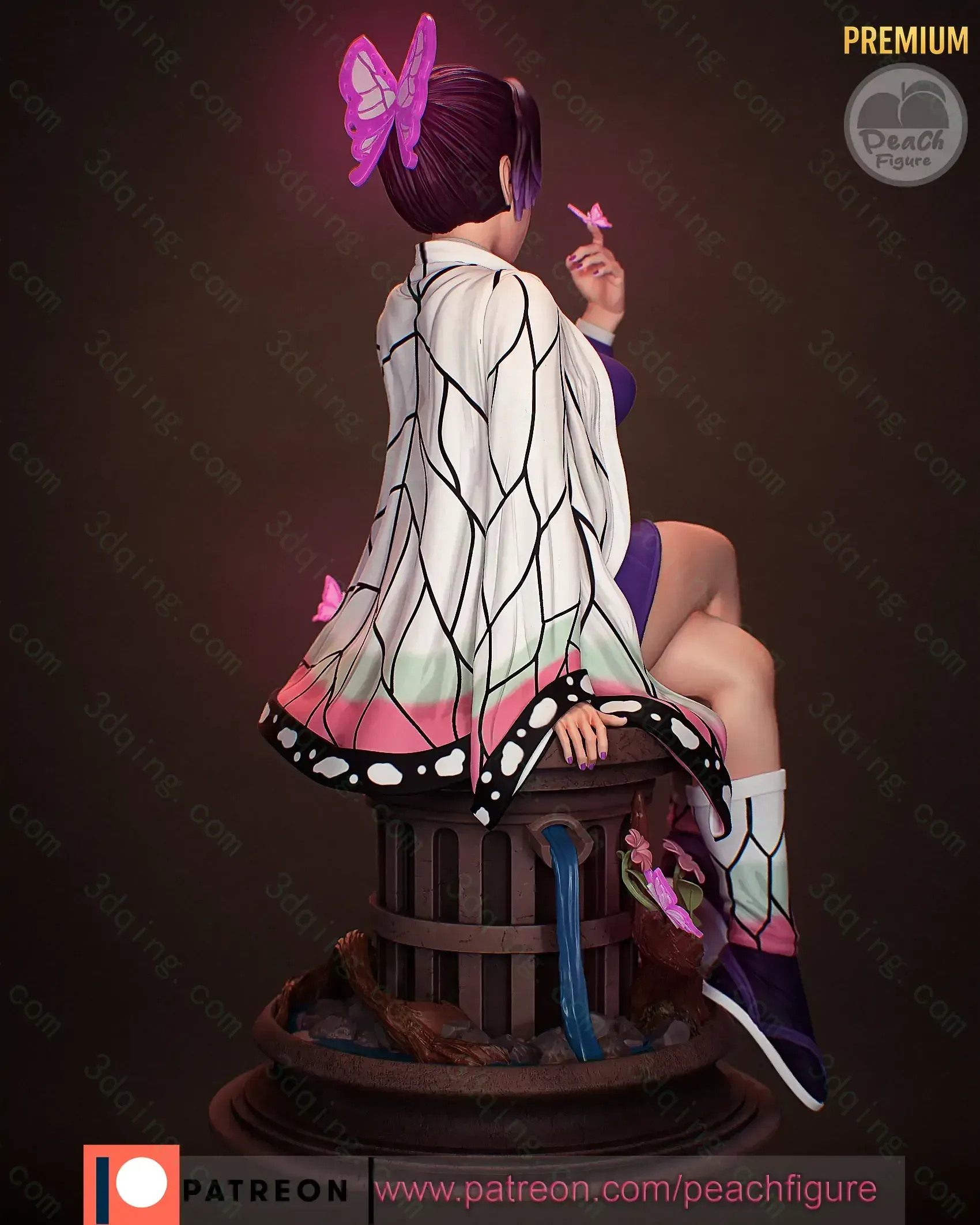 鬼灭之刃-胡蝶忍-Demon Slayer – Shinobu Kocho-3D青柠