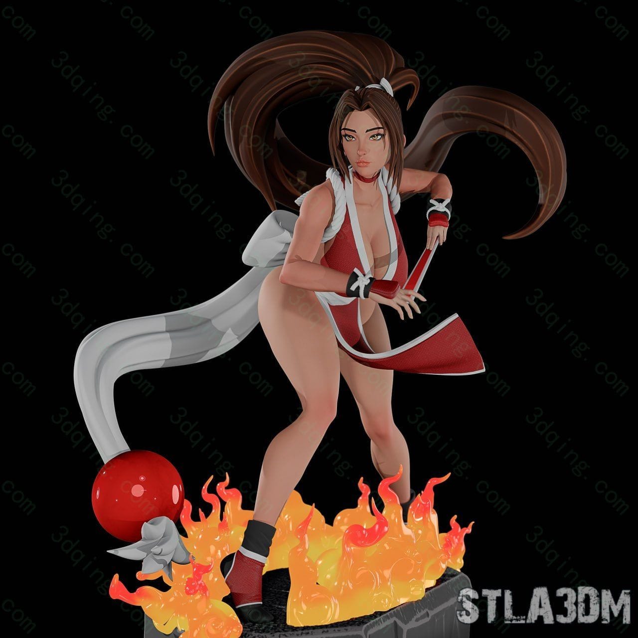 拳皇-不知火舞-Mai Shiranui-3D青柠