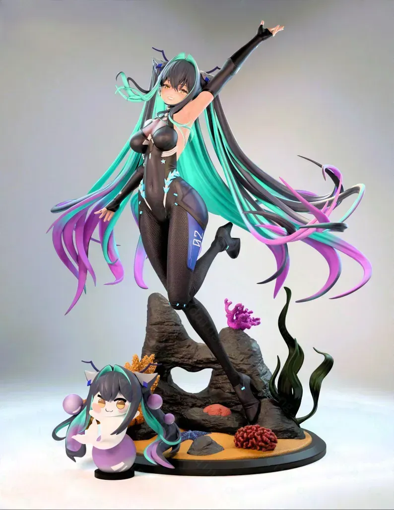 胜利女神：妮姬-小美人鱼-Little Mermaid Siren Nikke Goddess of Victory-3D青柠