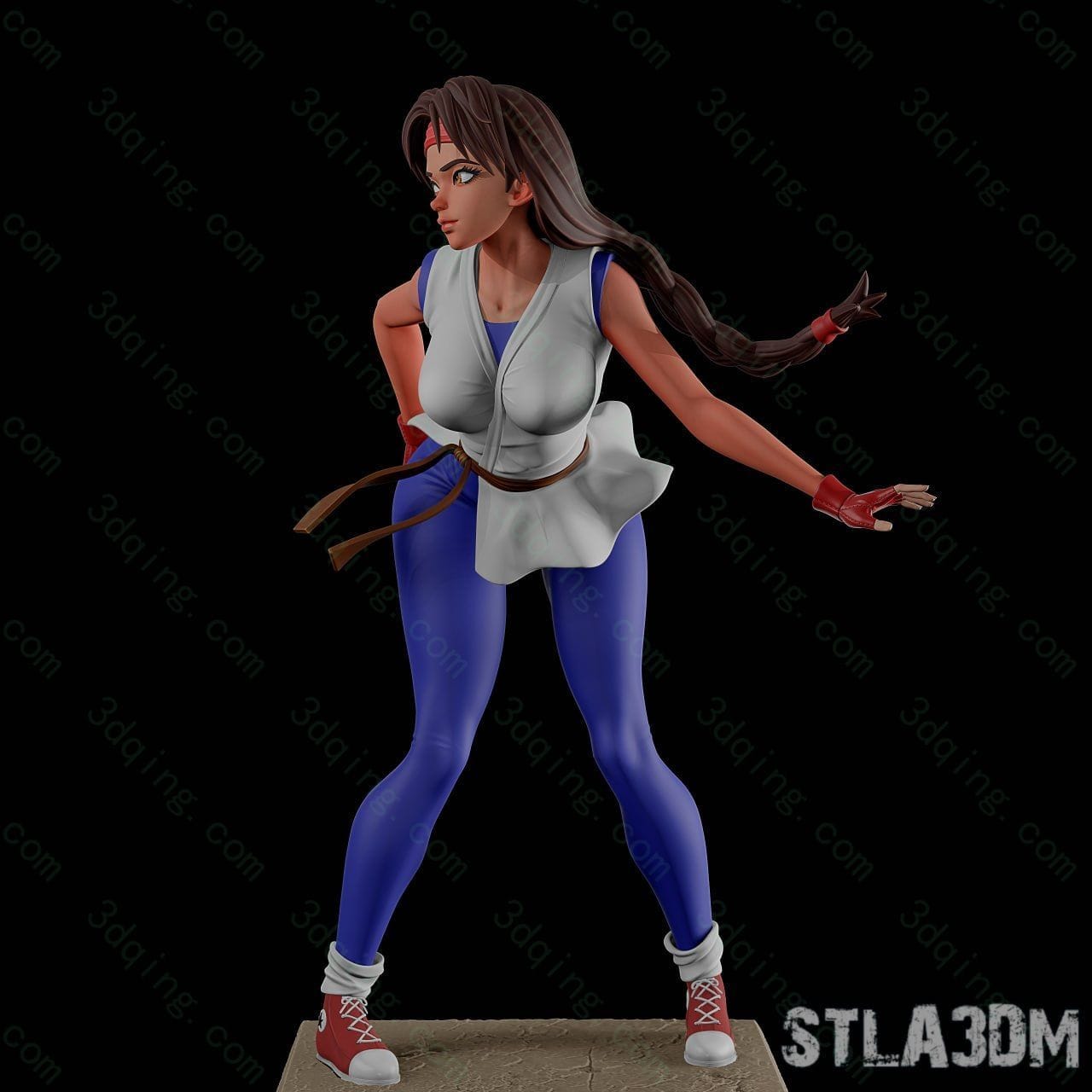拳皇-坂崎由莉-Yuri SakaZaki KOF-3D青柠